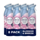 Febreze Room and Bathroom Air Freshener, Blossom Breeze, 185ml 8-Pack
