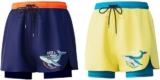 FedMois Boy Swim Set 2 Pieces Swimming Trunks with Compression Liner