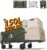Festival Trolley on Wheels 150L, Heavy Duty Folding Wagon Cart with Tailgate, Portable Camping Carts, Collapsible Foldable Trolly for Outdoor Beach Garden Picnic Shopping, Adjustable Handle