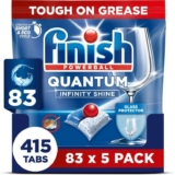 Finish Quantum Infinity Shine Dishwasher Tablets 5 x 83 (£31.30 w/ first app purchase – selected accounts) – sold and dispatched by Trustu