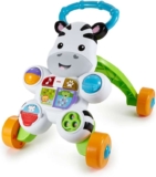 Fisher-Price Learn with Me Zebra Walker First Steps Baby Walker Push Along Toy with Lights