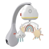 Fisher-Price Rainbow Showers Bassinet Mobile with Sound and Night Light