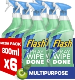 Flash Spray Wipe Done Apple Blossom Cleaning Spray, 6 x 800 ml