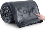 Fleece Throw Blanket for Sofa Grey 4ft x 5ft Shipped / Sold by MoonlightBedding – Prime exclusive