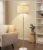 Floor Lamp Adjustable Height Standing Light with Marble Base & Pull Chain for Living Room, Bedroom & Office – Gold