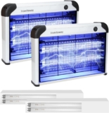 Fly Killer Bug Zapper, Electric 2400V, 20W UV Insect Killer Electric, Fly Killers for Home Indoor, Mosquito Killer Lamp with Double-Sided Grid – 2 Pack