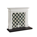 Focal Point Montana White & Black MDF Timeless Fireplace Surround Set