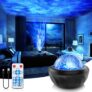 Fokky Galaxy Projector Sensory Lights, 7 Colors Night Light for Kids and Adults, Water Wave Projector with Remote Control, LED Lights for Bedroom/Party/Game Room Decor, Gifts for Women Her