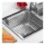 Foldable Roll-up Dish Drying Rack, Stainless Steel, 40x43cm, 18 Tubes