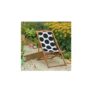 Folding Wooden Garden Deck Chair – Black & White