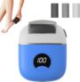 Foot Repair and Grinding Device, Electric Foot Grinder Electronic Foot File with 3 Roller USB Rechargeable Digital Display Foot Adjustable Grinding Head Face (B)