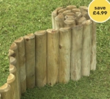 Forest Timber Garden Border Decorative Edging Roll 15 x 180cm – Free C&C