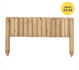 Forest Timber Garden Border Section Decorative Edging 15 x 100cm, Free C&C