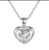 Forever Rose Necklace Gift Set with 925 Sterling Silver Heart Pendant in Luxury Box – White Eternal Heart