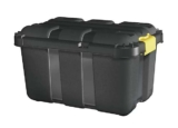 Form Skyda Heavy duty Black Plastic Wheeled Storage trunk with Lid – 49/69/111/149 Litre