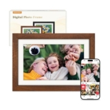 Frameo Digital Photo Frame WiFi Walnut Wood Frame 10.1