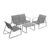 Free P&P – 4-Piece Garden Lounge Set Sofa & 2 Chairs & Table – 2 Colours