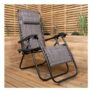 Free P&P – Garden Zero Gravity Relaxer Chair Sun Lounger & Cup Holder tray