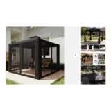 Free P&P – Outsunny 3 X 3 M Metal Gazebo Garden 2-Tier Roof Marquee