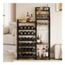 Free Standing 24 Bottle Wine Rack and Storage Unit