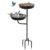Freestanding Bird Bath & Feeder Outdoor Garden Decoration with Detachable Bowl & Metal Stakes – Black, Style A