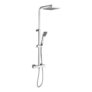 Fresssh Chrome Square Crystal Dual Outlet Shower Set