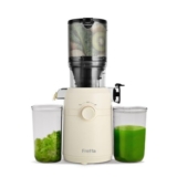 Fretta Cold Press Juicer, Self-Feeding, 108mm/1.0L Chute, Frosted White