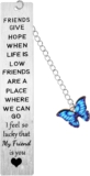 Friend Bookmarks Friendship Gifts for Women Stainless Steel Friend Birthday Gifts Christmas Presents Friendship Bookmark for Bestie Sister Friends Give Hope When Life is Low Bookmark Keepsake