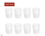 Frosted Glass Candle Holder 6.5cm 8 Pack