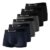 Fullluwaa Mens 6-Pack Cotton Boxers, Elastic Waist, Tagless, Breathable