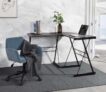 FurnitureR L-Shaped Corner Computer Desk Office Workstation with Steel Frame