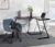 FurnitureR L-Shaped Corner Computer Desk Office Workstation with Steel Frame