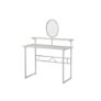 FurnitureR THOMPSON White Dressing Table with Mirror