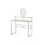 FurnitureR THOMPSON White Dressing Table with Mirror