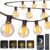 G40 Garden String Lights Mains Powered 30M/100FT, APP & Remote Control Festoon Lights Outdoor Waterproof, Dimmable Shatterproof G40 Outdoor Lights for Garden Wedding Party
