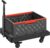 GALAX PRO 4 Wheels Hand Trucks,Flatbed or Camper 2-in-1 Cart, Household Foldable Storage Cart, Adjustable Telescopic Handle,TPR silent Wheels,for Goods Transport, Camping Trolley