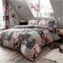 GC GAVENO CAVAILIA Luxury Reversible Ellis Floral Patch Quilt Bedding Set Flower Print Duvet Cover, Multi, Double