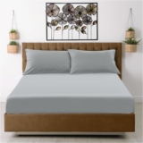 GC GAVENO CAVAILIA Microfiber Fitted Sheet Double – Plain Dyed Bedding Sheet – Grey Bottom Bed Sheet