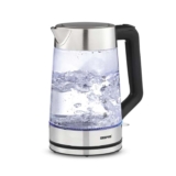 GEEPAS Illuminating Glass Kettle 1.7L Cordless Kettle with Stainless Steel Element Boil-dry Sensor, 2y Warranty 3000W