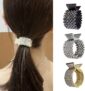 GEEWHILE Hair Claw Clips, Retro Diamante Claw Clips, 3 Pcs Rhinestone Hair Accessories for Women, Stable & Sparkling Vintage Hair Barrette Clip for Thick Hair, Daily, Party, Wedding