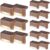 GIGALUMI Solar Deck Lights 16 Pcs Step Lights Bronze Solar Fence Lights Waterproof for Outdoor Pathway, Yard, Patio, Stairs, Step and Fences. (Warm White)