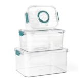 GIOVARA Airtight Bread Box and 3-Piece Storage Containers