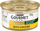 GOURMET Gold Succulent Delights Chicken Wet Cat Food 85g (Pack of 12)