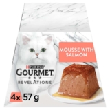 GOURMET Revelations Mousse Salmon Wet Cat Food 4x57g (Pack of 6) – £11.40 S&S