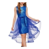 GRACE KARIN Girls Sequin Princess Dress Royal Blue 12 Years