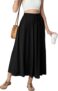 GRECERELLE Womens Summer Long Skirts Ladies Casual Maxi Drawstring Elastic A-Line High Waist Boho Dress with Pockets for Women UK