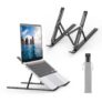 GRIFEMA GB1054B Black Laptop Stand for Desk, Adjustable Laptop Riser, Portable Stand with 6 Angle Adjustment for 10-17.3 Laptops, Tablets