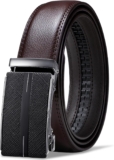 GSG SINCE 1998 Mens Ratchet Leather Dress Belt – 35mm Wide Adjustable Automatic Buckle for Dress, Jeans, Suits & Every Occasion M23043-48
