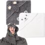 GSrenyu Hooded Baby Towel,Soft Bath Towel for Newborns,Infants,Toddlers,Cute Animal Hooded Towels for Girls Boys(80x80CM)