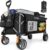 GXCROR Folding Trolley Cart – 140L Heavy Duty Collapsible Wagon with Removable 14.5cm diameter & 6cm Wide Wheels for Camping, Beach, Gardening, 130kg Capacity